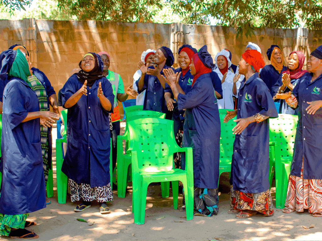 The Amama team during the project launch in Tanzania